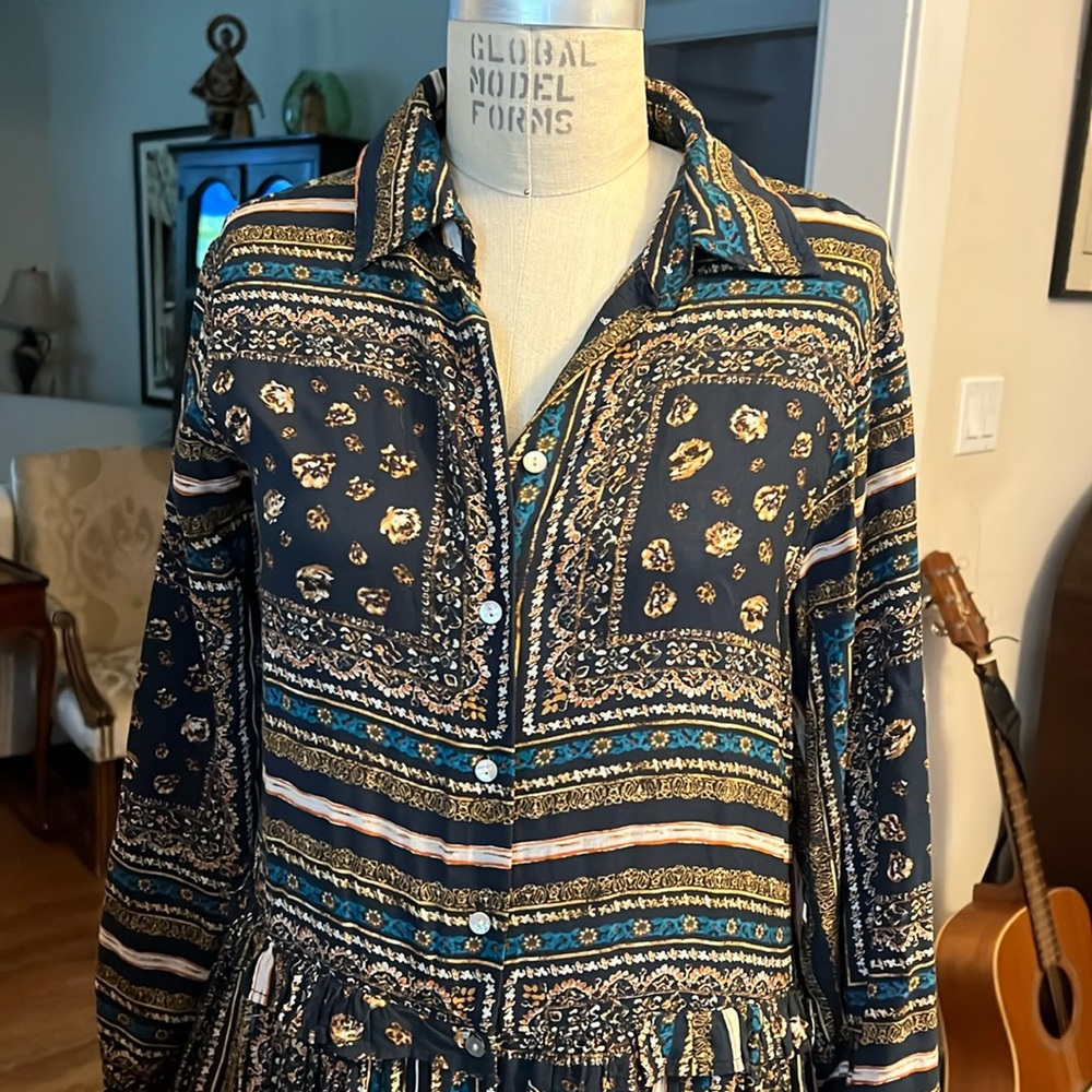 Zara Premium Denim Collection Tunic Dress XS